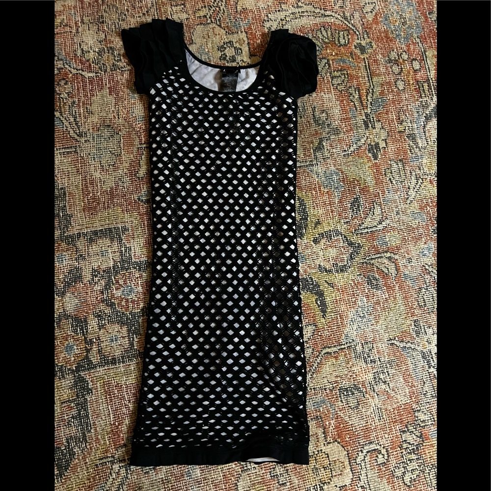 Bebe crotchet lined stretch dress